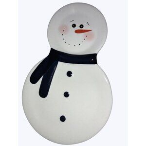 Snowman Plate LTD Commodities Christmas Cookies Snacks/ Treats Plate